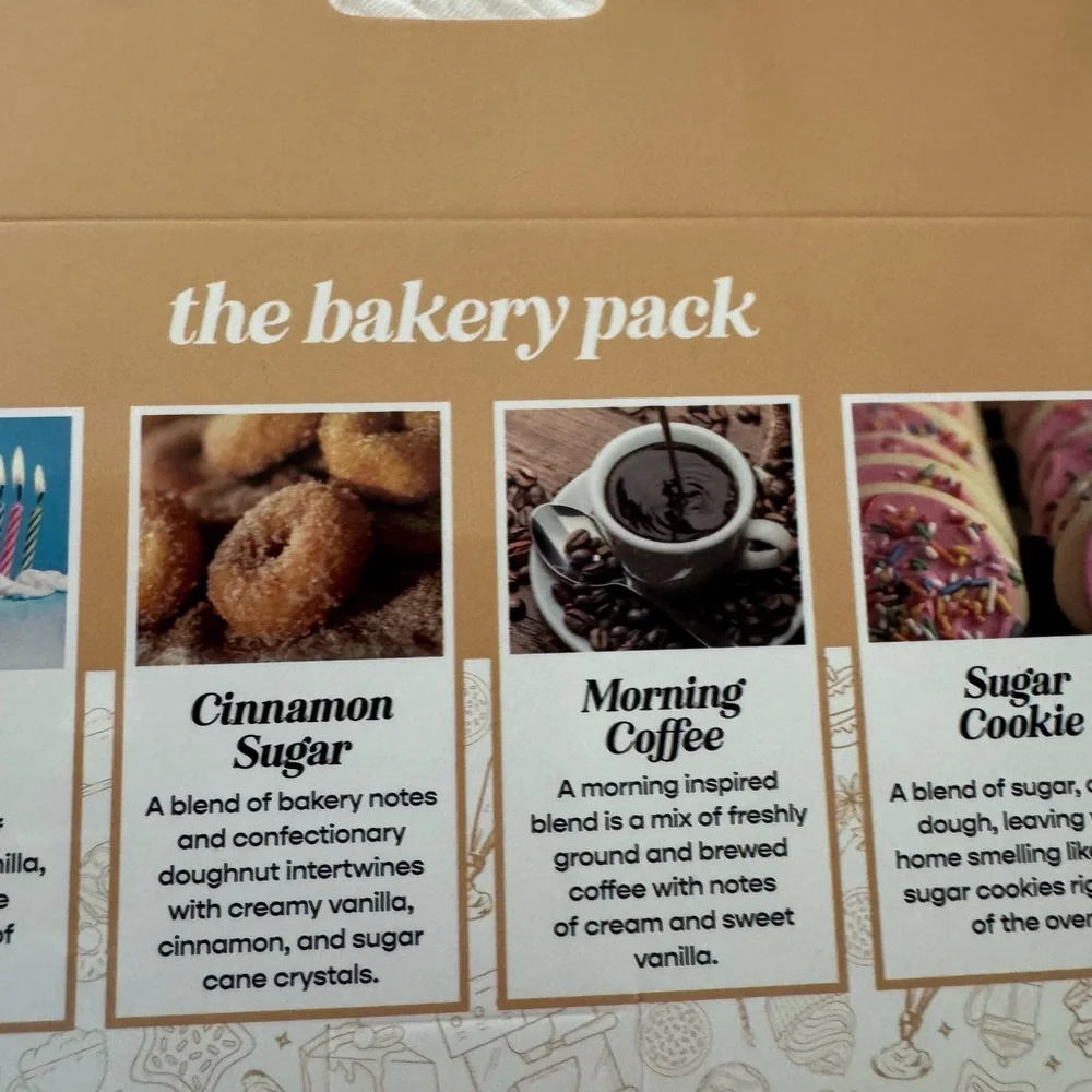 NEW Car Air Freshener Set of 4 - Bakery Pack Coffee, Donut, Cake, Cookie - Picture 7 of 8